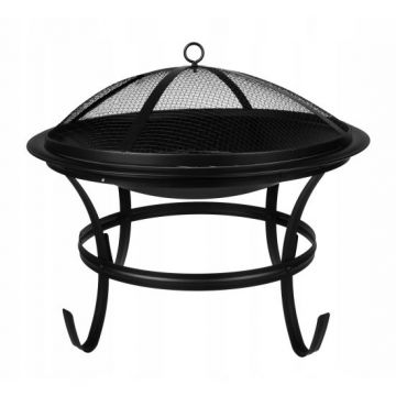 Gratar gradina, grill rotund, metal, 56x47 cm, Premium Mct 28227