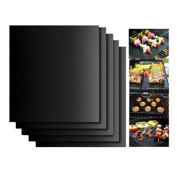 Set 10 Folii antiaderente din teflon pentru gratar, BBQ Grill Matt