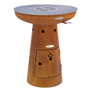 Vatră / grătar pe lemne de exterior Remundi Nero S, ø 62 cm, maro