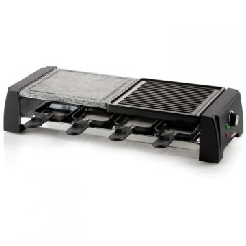 DOMO Domo DO9190G Gratar Electric si Raclette cu 2 suprafete, 1200 W, Negru