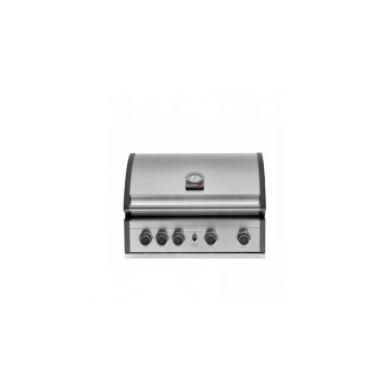 Gratar pe gaz cu 5 arzatoare 4 inox si 1 infrarosu, incastrabil, grile si plita fonta, Grandhall Pro Elite 4 K04000309A