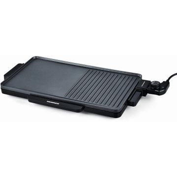 HEINNER Gratar electric Heinner HEG-F2000GT, 2000 W, placa fixa cu invelis antiadeziv, temperatura reglabila, Negru