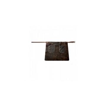 Sort scurt din piele pentru gratar Premium Feuermeister antique maro L 70 x 55 cm 8751020202