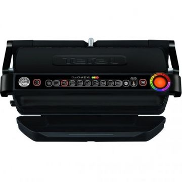 Tefal Gratar electric Tefal OptiGrill+ XL GC722834, 2000W, 9 programe, indicator gatire, senzor automat, placi detasabile, Negru