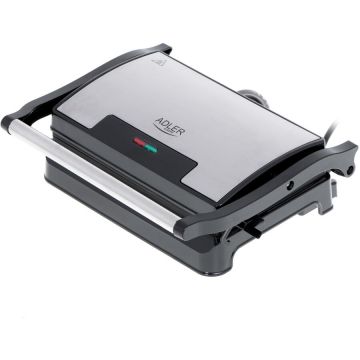 ADLER Gratar electric AD 3052, 1200 W, Argintiu Negru