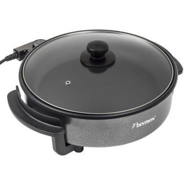 Bestron Bestron tigaie multifunctionala pentru petreceri/gustari AHP1200, Gri/Negru