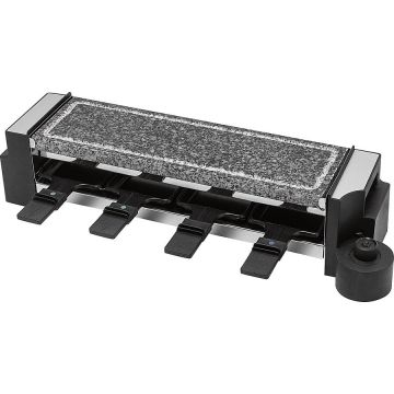 CLATRONIC Clatronic Grill Raclette, racleta, 1200W, aluminiu / piatra, 8 persoane