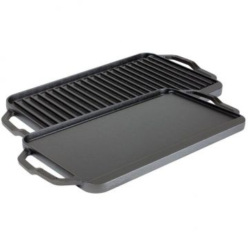 Lodge Plita din fonta cu 2 fete neteda si grill Chef Collection Lodge 41,5 x 25,5 cm L-CDRG