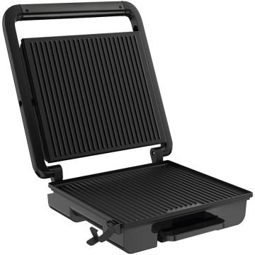 Tefal Gratar electric Tefal GC242832 Inicio Grill, 2000W, 3 nivele de temperatura, functie Panini, Inox/Negru
