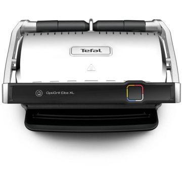Tefal Gratar electric Tefal OptiGrill Elite XL, 2200W, 16 programe, indicator gatire, senzor automat, placi detasabile, Argintiu