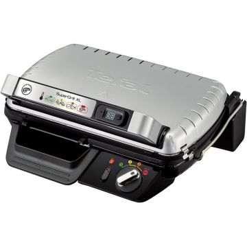 Tefal Grill Tefal Supergrill XL GC461B34, 2400 W, cronometru detasabil, deschidere la 180°, Gri