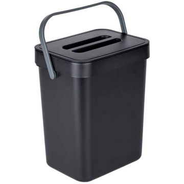 Wenko Cos de gunoi cu maner Tago 5 litri Wenko Black Outdoor Kitchen 55027100