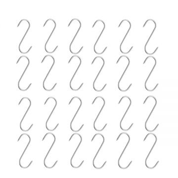 Set 24 Carlige afumatoare carne, macelarie IdeallStore®, 17 cm, inox