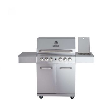 ALL'GRILL Gratar pe gaz din inox ALL'GRILL Allrounder L 100304, cu 4.1 arzatoare si arzator ceramic pentru rotisor