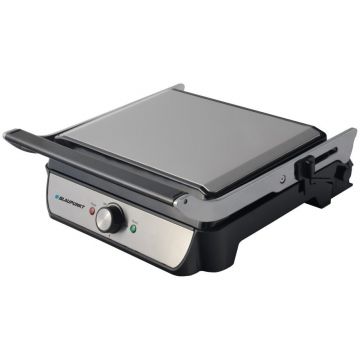 Blaupunkt Grill electric Blaupunkt GRS701, 2000 W, placi detasabile antiaderente, balama ajustabila, Argintiu