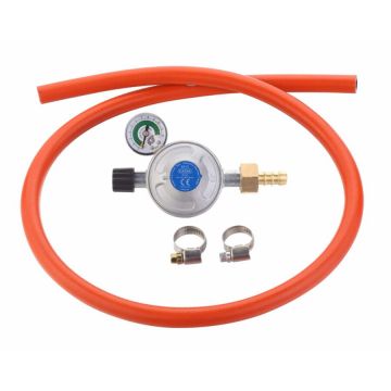 Cadac Set regulator de presiune gaz cu manometru si furtun cu filet 1 pe 4 Cadac 30mBar Overflow 8515-OF