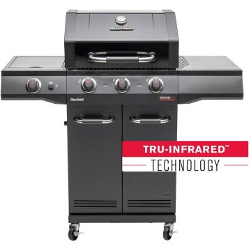 Char-Broil Gratar pe gaz Char-Broil Advantage Core B3 cu 3 arzatoare si arzator lateral, grile din fonta, TRU-Infrared 140970, Negru