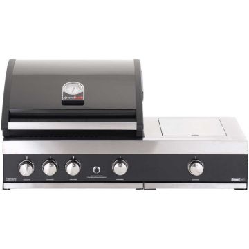 Grandhall Gratar pe gaz cu 3 arzatoare din inox Grandhall Premium GT3 si arzator lateral sear burner K03000281A, incastrabil