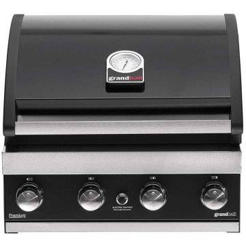 Grandhall Gratar pe gaz cu 4 arzatoare din inox, incastrabil, gratare din fonta, Grandhall Grandpro Premium GT4 K04000386A