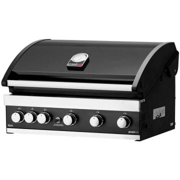 Grandhall Gratar pe gaz cu 6 arzatoare (5 inox si 1 infrarosu), incastrabil, grile si plita fonta, Grandhall Grandpro Maxim G5 K05000387A