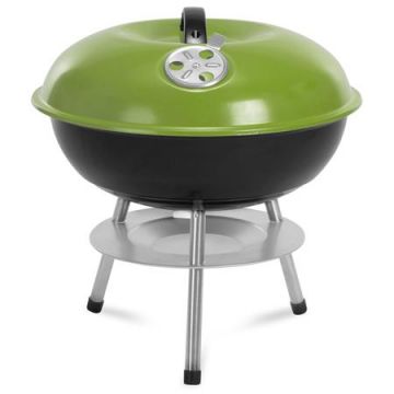 Gratar carbune cu capac Fieldmann FZG 1102G, Suprafata de gatit 34 cm (Negru/Verde)