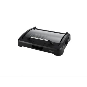 Gratar electric Vivax EG-4030RC, 2000 W, Incalzire rapida M-Shape, Termostat detasabil, Tava curatare retractabila, Suprafata gratar / plita