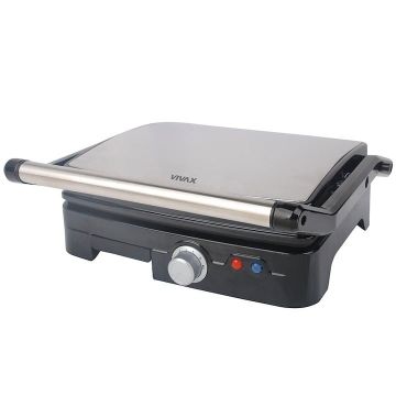 Gratar electric Vivax SM-1800, 1800 W, Incalzire rapida M-Shape, Termostat detasabil, Deschidere 90 si 180 grade, Suprafata anti-aderenta