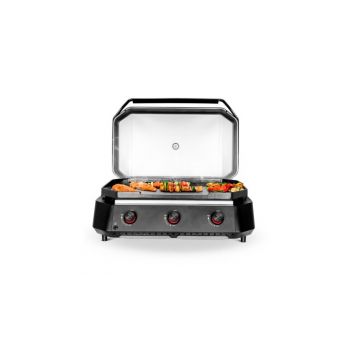 Gratar pe gaz tip plancha cu 3 arzatoare si capac Cozze 3-B 800 7,5kW 90516