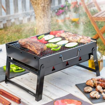 Gratar portabil pliabil pentru utilizare cu carbune BearBQ InnovaGoods