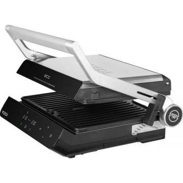 Grill electric ECG FORZA 5200 Fuego, 2000W, 80-230 °C, 2 termostate, cronometru, deschidere 180°, capac din otel inoxidabil