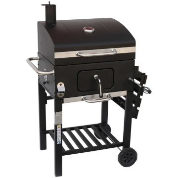 Grill Chef Gratar pe carbuni Landmann Grill Chef Comfort Basic 11528, gratare din fonta, contine husa, Negru