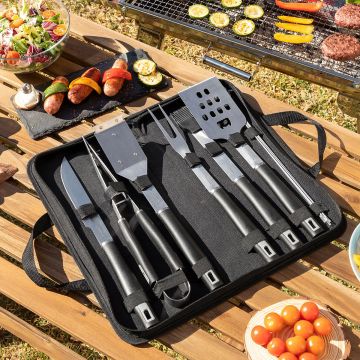 Kit de ustensile pentru gratar cu husa geanta BBSet InnovaGoods 12 Piese