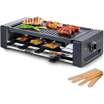 KORONA Gratar electric Korona  Raclette 45070, pentru 8 persoane, 1300 W,  42-24 cm, Negru