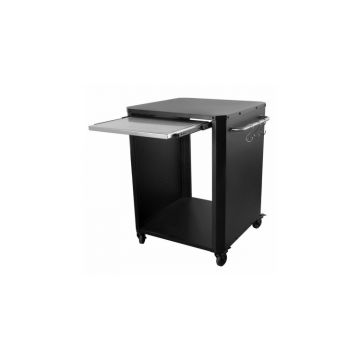Masa de exterior pe roti, cu sistem de blocare si raft rectractabil din otel inoxidabil Cozze 60 x 60 x 83,5 cm 90300