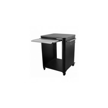Masa de exterior pe roti, cu sistem de blocare si raft rectractabil din otel inoxidabil Cozze 60 x 60 x 83,5 cm 90300