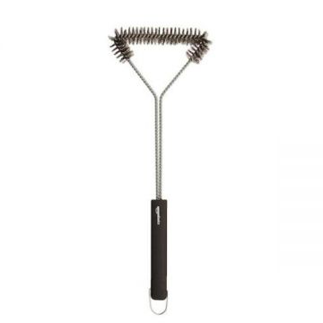 Perie pentru gratar, Amazon Basics, 45 cm, otel inoxidabil, negru