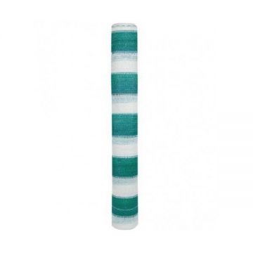 Plasa umbrire multicolor Alb-Verde 10x1.5 metri [GU] 80%