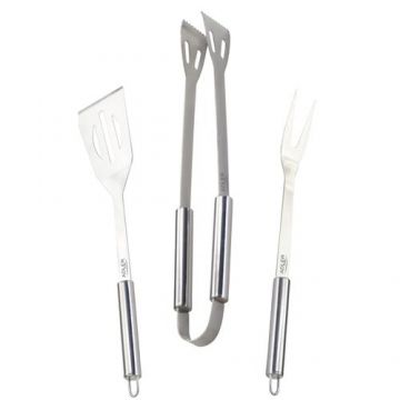 Set de tacamuri pentru gratar Adler AD 6728, Spatula, Furca, Cleste (Inox)
