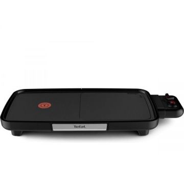 Tefal Gratar electric Tefal Plancha Booster CB641810, 2200 W, Power Boost, termostat ajustabil, suprafata antiaderenta Tefal Resist+, indicator thermospot, negru