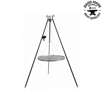 Trepied cu gratar 60cm - otel + sistem ridicare