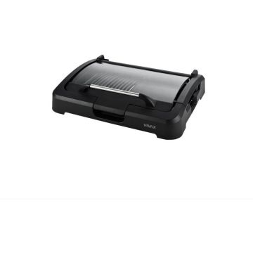 VIVAX Gratar electric Vivax EG-4030RC, 2000 W, Incalzire rapida M-Shape, Termostat detasabil, Tava curatare retractabila, Suprafata gratar / plita