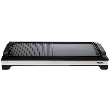 VIVAX Gratar electric Vivax EG-5010X, 2200 W, Termostat detasabil, Tava curatare detasabila, Suprafata gratar / plita