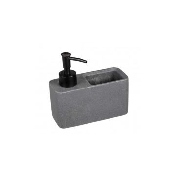 Dispenser pentru sapun lichid cu suport burete integrat Wenko Resa Grey 54669100