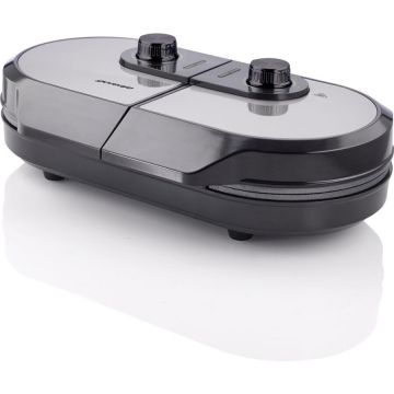 Gorenje Aparat de vafe dublu Gorenje WM1400SB, putere 1400 W, placi de copt antiaderente, Negru