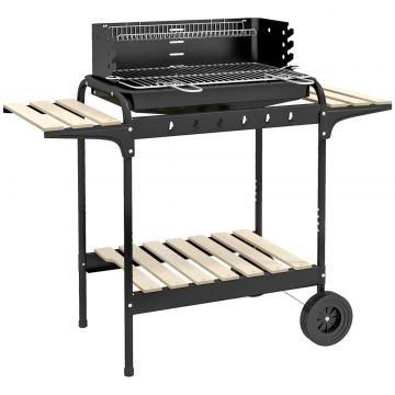 Gratar Barbecue cu Carbune cu Inaltime Reglabila