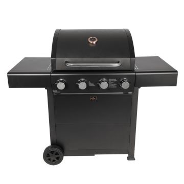 Gratar cu gaz Berlinger Haus, Outdoor, 60x41.5 cm, 2.2 KW x 4, negru