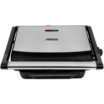 Gratar Electric 2000W Placi Grill Antiadezive Argintiu-Negru