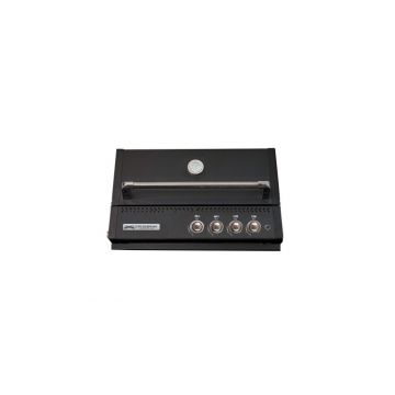 Gratar pe gaz cu 4 arzatoare infrarosu, incastrabil, gratare din fonta, negru, Crossray by Heatstrip TCX4FL(B)30