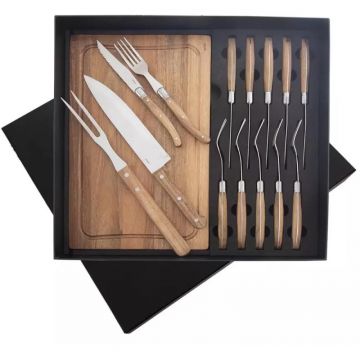 Kit Orion pentru Servit Friptura, Tacamuri si Tocator, Perfect Home