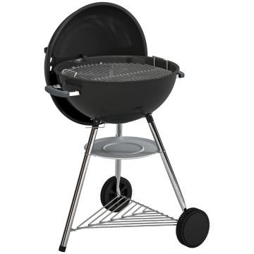 Outsunny Grătar rotund tip kettle | Aosom Romania